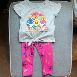 24 Mo Infant Girls Baby Shark Sparkle Outfit